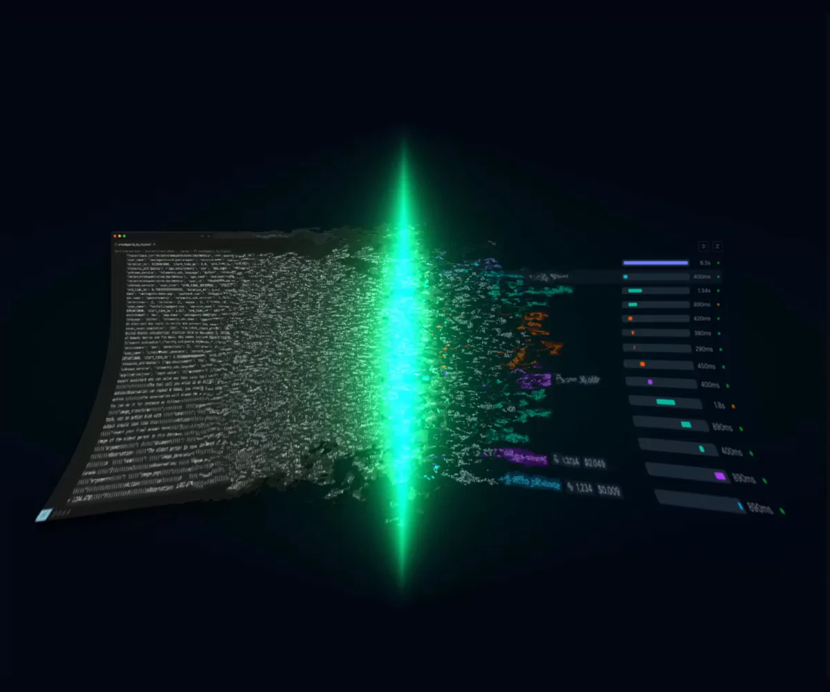 AgentPrism article cover: an agent trace rendered as a glowing prism of spans.